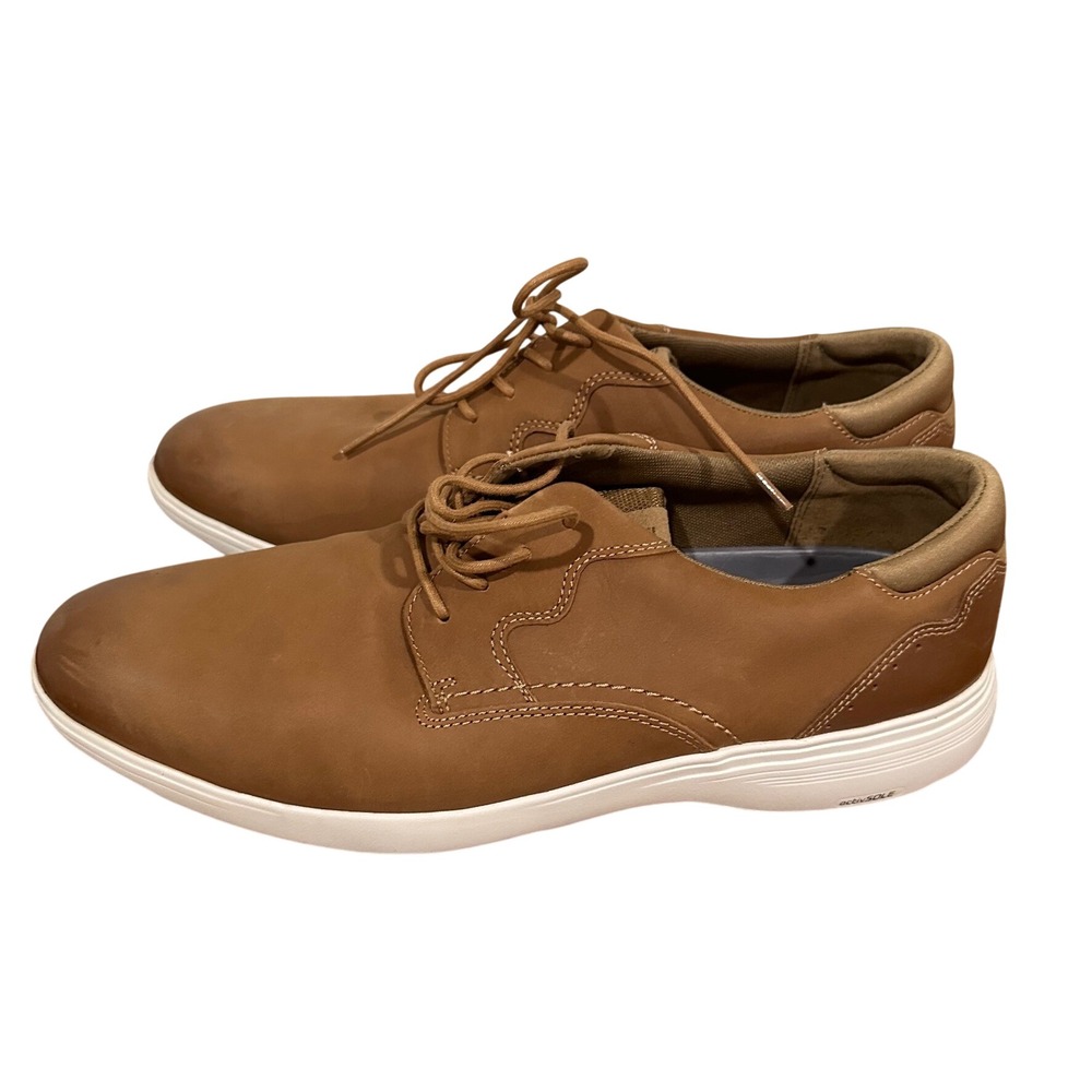 Rockport Noah Plain Toe Oxford‎ Brown Leather activSOLE truTECH Mens 13W